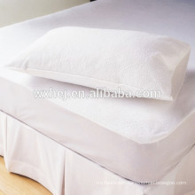 Pure white standard bed pillow core in cotton cover